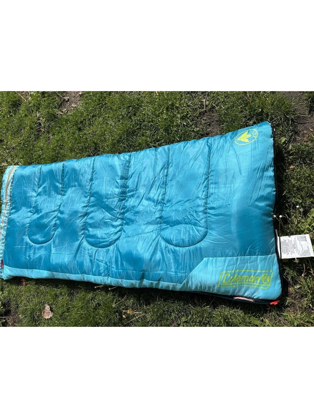 Coleman Kids 50 Degree Children’s Sleeping Bag Teal Comfort Cuff PERFECT!